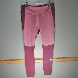 Nike Women's Two-Tone Burgundy Leggings